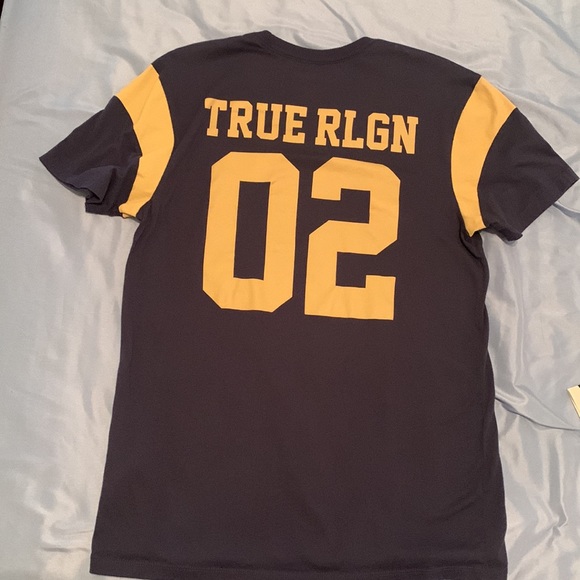 True Religion Other - True Religion jersey style Tee. Size M blue/ camel Brown